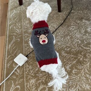 Holiday Raindeer Dog Sweater, size Sm